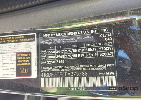 2014 Mercedes-Benz Gl 450 4Matic z USA, uszkodzony, nr VIN 4JGDF7CE4EA375788